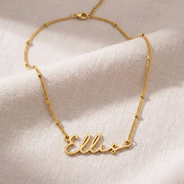 Namenskette „Ellis“ | 18 Karat Gold, Silber & Vermeil | Sofort versandfertig