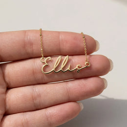 Namenskette „Ellis“ | 18 Karat Gold, Silber & Vermeil | Sofort versandfertig