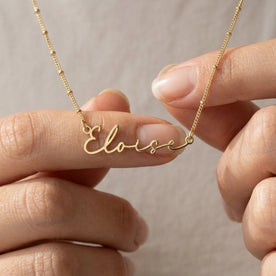 Necklace Eloise Name Necklace HBD: Held, for scale