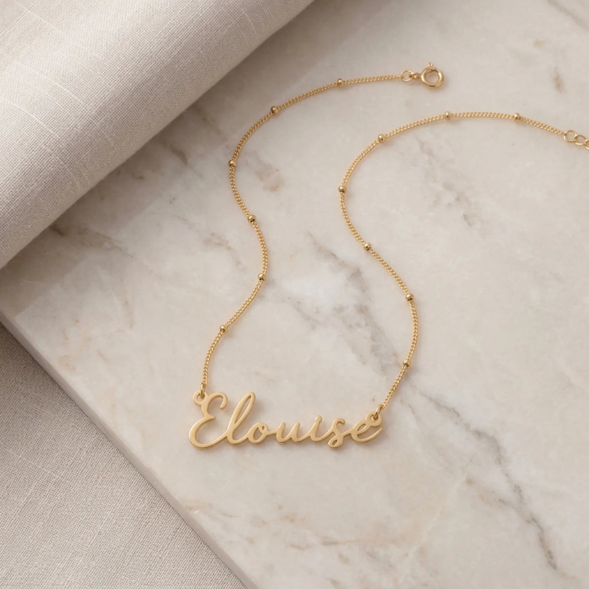 Collar con el nombre Elouise | Oro de 18 quilates, plata y vermeil | Listo para enviar