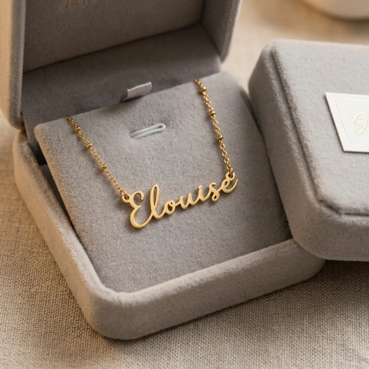 Collar con el nombre Elouise | Oro de 18 quilates, plata y vermeil | Listo para enviar