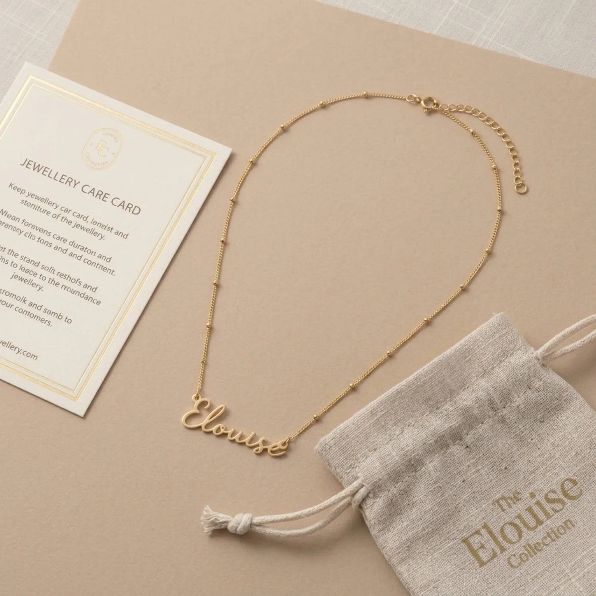 Collar con el nombre Elouise | Oro de 18 quilates, plata y vermeil | Listo para enviar