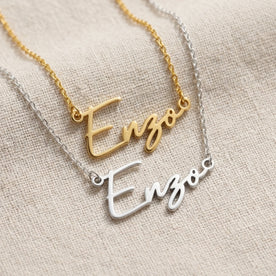 Enzo Naamketting | 18 karaats goud, zilver en verguld | Direct leverbaar