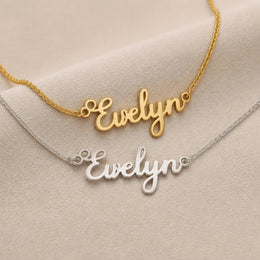 Evelyn Namenskette | 18 Karat Gold, Silber & Vermeil | Sofort versandfertig