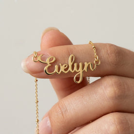 Evelyn Namenskette | 18 Karat Gold, Silber & Vermeil | Sofort versandfertig