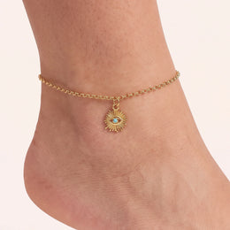 Bracelet de cheville œil protecteur | Or ou argent | HBD