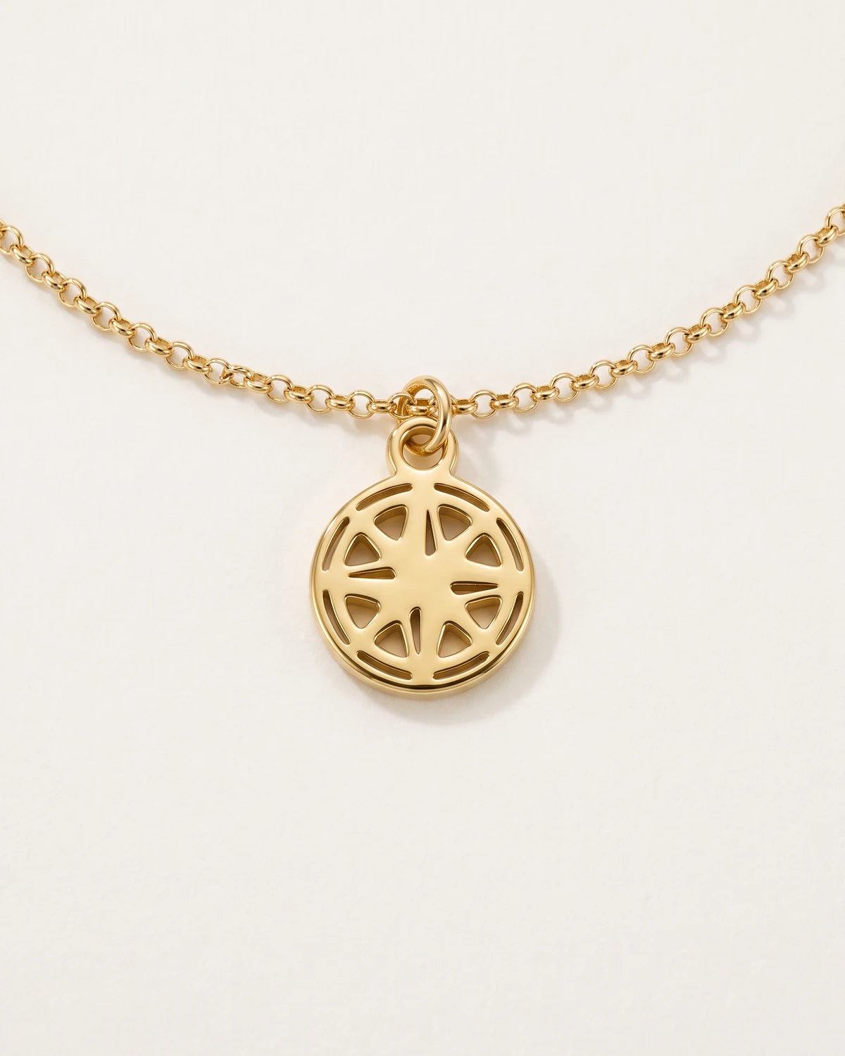 Free gift Compass Charm in gold on a belcher chain