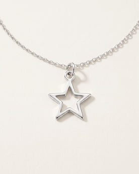 Free gift Hollow Star Charm in silver on a anchor chain