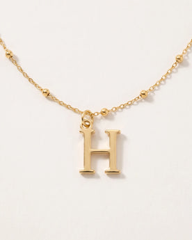 Free gift Letter H in gold on a satellite chain