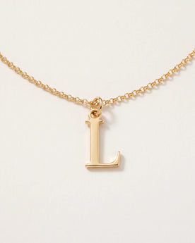 Free gift Letter L in gold on a belcher chain