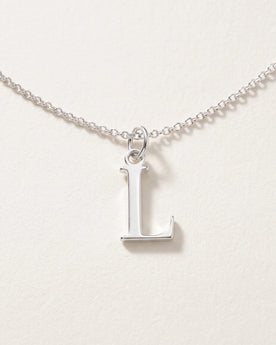 Free gift Letter L in silver on a belcher chain
