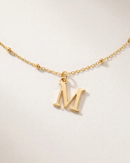 M Bracelet | Initial & Letter M Charm, Gold & Silver