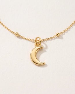 Moon Charm Necklace & Bracelet