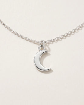 Free gift Moon Charm in silver on a belcher chain