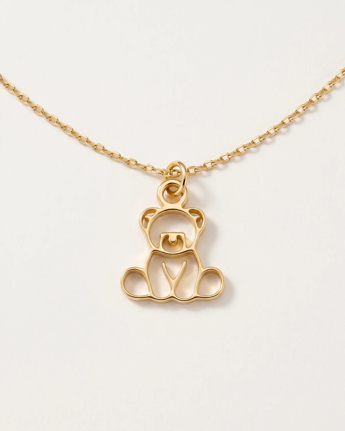 Collier et bracelet à breloque ours en peluche