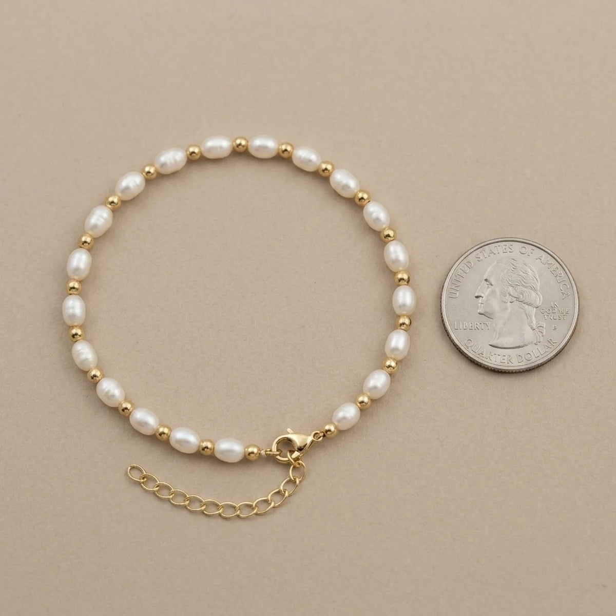 Bracciale di perle d'acqua dolce in argento o oro – Elegante bracciale da donna con perle e perle