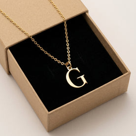 G-ketting | Hanger met initiaal en letter G, goud en zilver