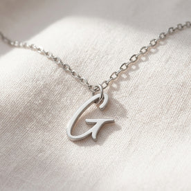 G-ketting | Hanger met initiaal en letter G, goud en zilver