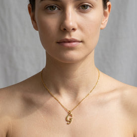 G-ketting | Hanger met initiaal en letter G, goud en zilver