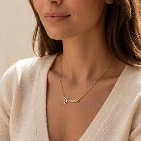 Necklace Gemma Name Necklace HBD: Worn