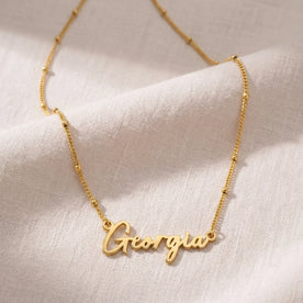 Namenskette „Georgia“ | 18 Karat Gold, Silber & Vermeil | Sofort versandfertig