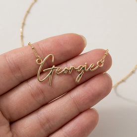 Georgie Namenskette | 18 Karat Gold, Silber & Vermeil | Sofort versandfertig