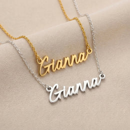 Gianna Naamketting | 18 karaats goud, zilver en verguld | Direct leverbaar