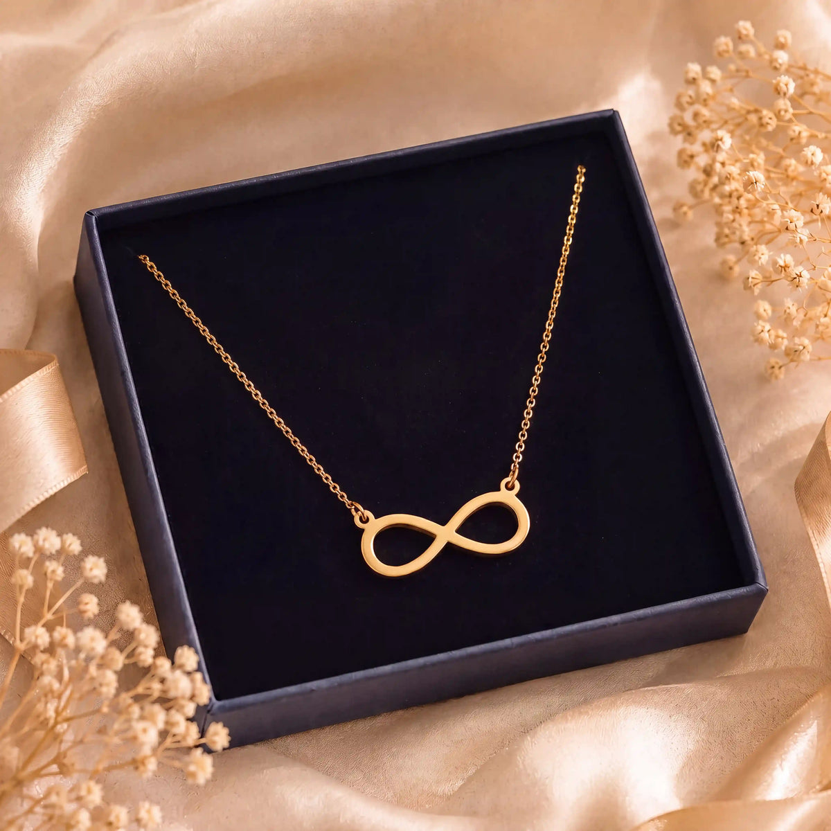 Collier infini pour femme en or, argent et vermeil