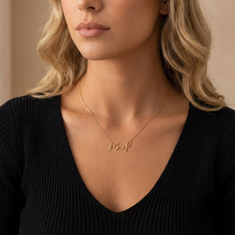 Personalisierte „Mrs.“-Halskette | Brautgeschenk in Gold & Silber