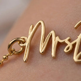 Personalisiertes Armband mit dem Namen Ihrer Frau – Gold oder Silber, personalisierter Brautschmuck