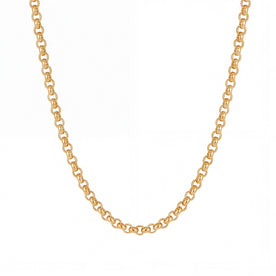 Collar Belcher de cadena en oro de 18 quilates o plata – Largos de 14" a 20"