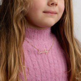 Kids Name Necklace – Personalised Children’s Jewellery in Silver or Gold – Font3