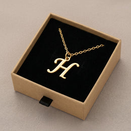 H-Halskette | Anhänger mit Anfangsbuchstaben H, Gold & Silber