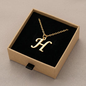 H-Halskette | Anhänger mit Anfangsbuchstaben H, Gold & Silber