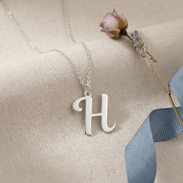 H-Halskette | Anhänger mit Anfangsbuchstaben H, Gold & Silber