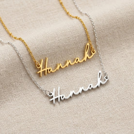Collier prénom Hannah | Or 18 carats, argent et vermeil | Prêt à être expédié
