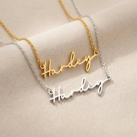 Collier prénom Harley | Or 18 carats, argent et vermeil | Prêt à être expédié