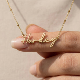 Collier prénom Harley | Or 18 carats, argent et vermeil | Prêt à être expédié