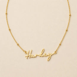 Collier prénom Harley | Or 18 carats, argent et vermeil | Prêt à être expédié