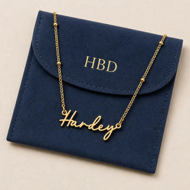 Collier prénom Harley | Or 18 carats, argent et vermeil | Prêt à être expédié