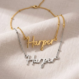 Collier prénom Harper | Or 18 carats, argent et vermeil | Prêt à être expédié