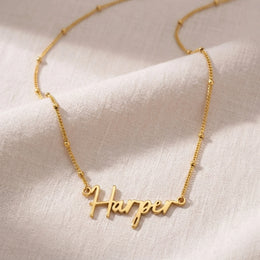 Collier prénom Harper | Or 18 carats, argent et vermeil | Prêt à être expédié