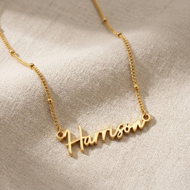 Harrison Namnhalsband | 18 karat guld, silver och vermeil | Klar för leverans