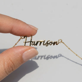 Harrison Namnhalsband | 18 karat guld, silver och vermeil | Klar för leverans