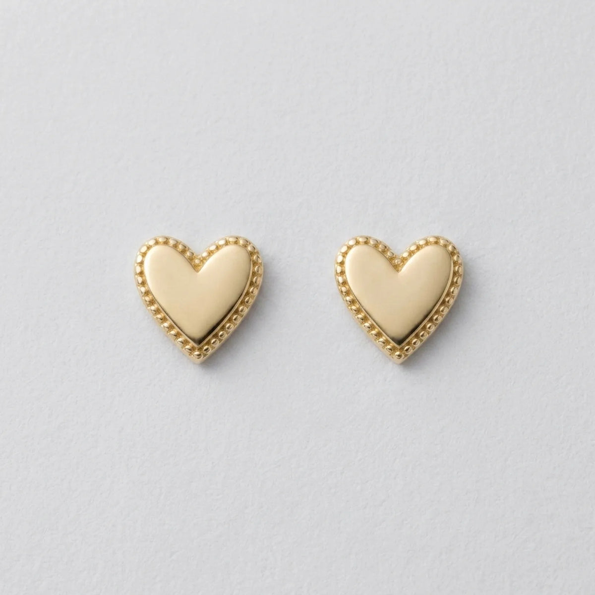 Heart Stud Earrings — Studio Flatlay