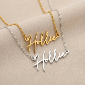 Collar con el nombre Hollie | Oro de 18 quilates, plata y vermeil | Listo para enviar