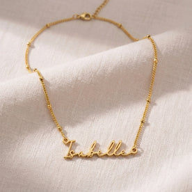 Namenskette „Isabelle“ | 18 Karat Gold, Silber & Vermeil | Sofort versandfertig