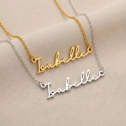 Namenskette „Isabelle“ | 18 Karat Gold, Silber & Vermeil | Sofort versandfertig