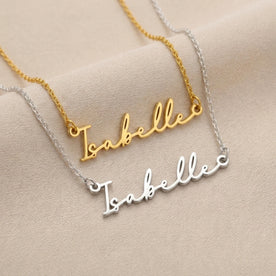 Namenskette „Isabelle“ | 18 Karat Gold, Silber & Vermeil | Sofort versandfertig