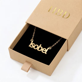 Collier prénom Isobel | Or 18 carats, argent et vermeil | Prêt à être expédié
